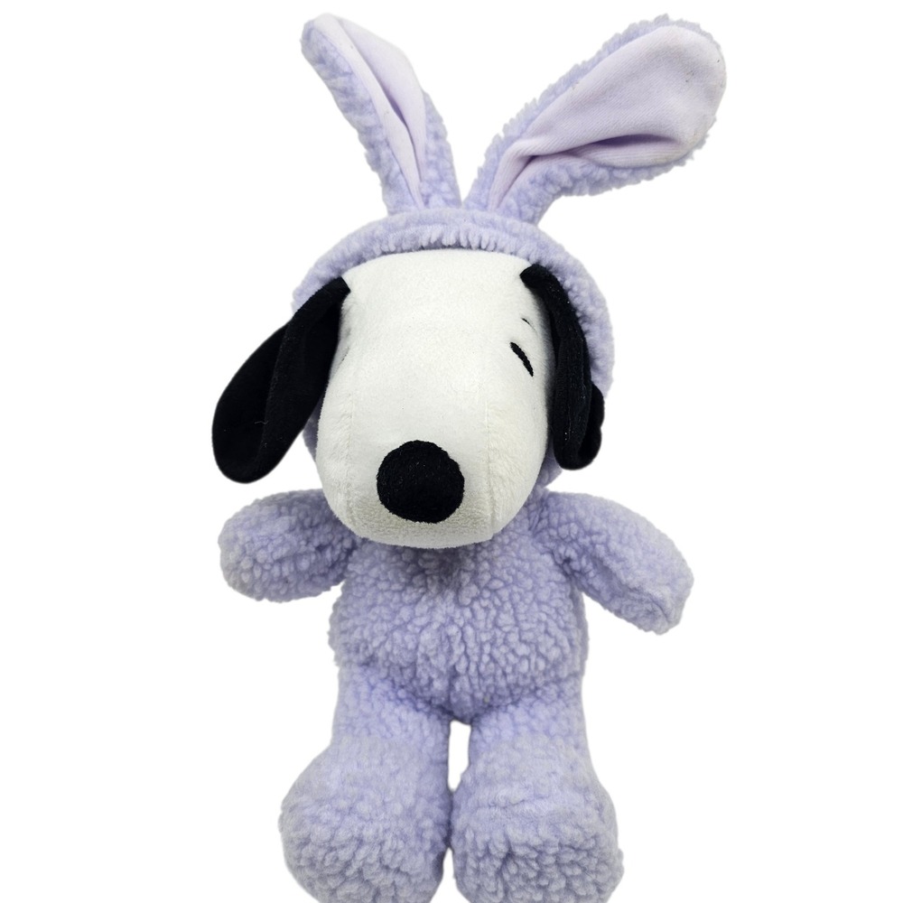 Peanuts Snoopy Easter Bunny Plush Hallmark Lavender Purple Lilac